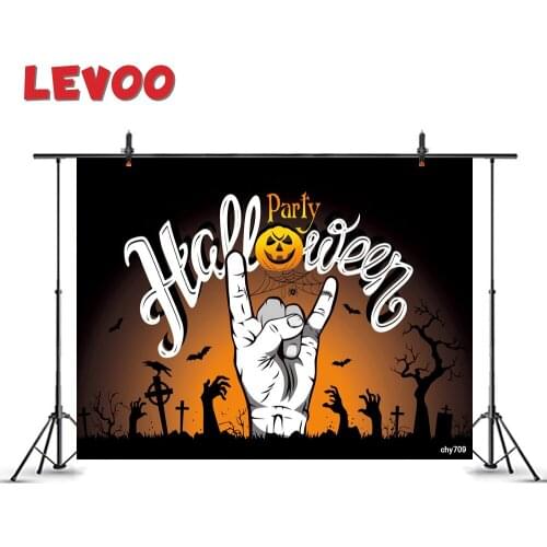 LEVOO Photo Backdrop Halloween Party Pumpkin Zombie Hand Tomb Background Photography Vinyl Shoot Props Photophone Photo Zone
