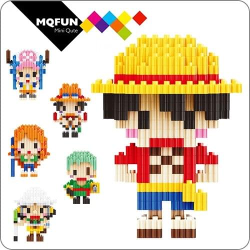 Linkgo Toys for Children One Piece Luffy Chopper Micro Diamond Building Blocks bricks 3D DIY assembly Modeling educational toy
