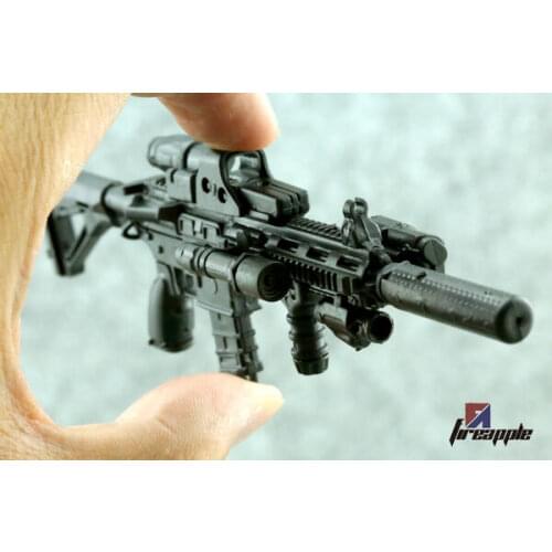 1:6 Scale Weapon Model Assembly Assault rifle Gun 4D Black HK416 For 12" Figure