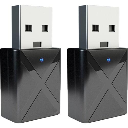Lots 2 USB Bluetooth Transmitter/Receiver 2 in 1 Adapter Speaker TV PC CD
