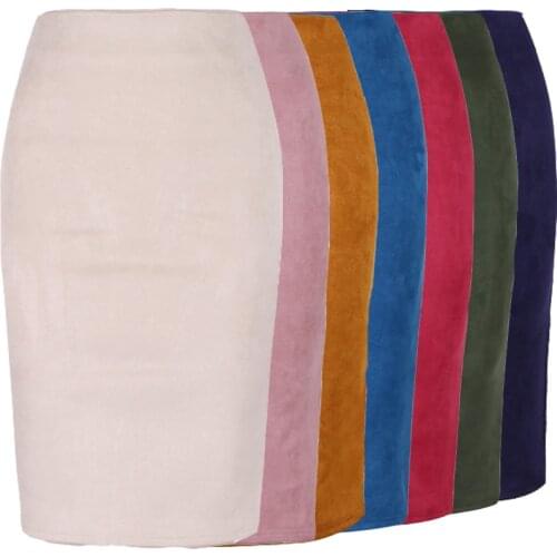 Fashion Casual Solid Color Ladies Shirts Skinny High Waist Women Pencil Long Skirts Slim Office Party Sexy Sheath Skirts