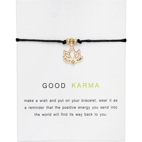 12pcs Fashion Jewelry New Arrived GOOD KARMA Lotus Bracelet Bangles For Women