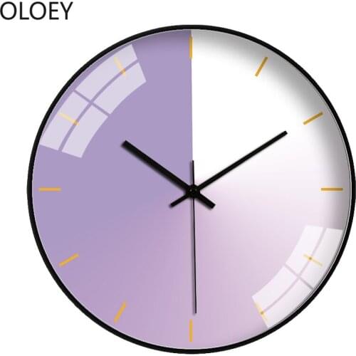 Nordic Creative Wall Clock Modern Design Silent Bedroom Living Room Wall Watch Home Decor Solid Color Kitchen Clock Brief