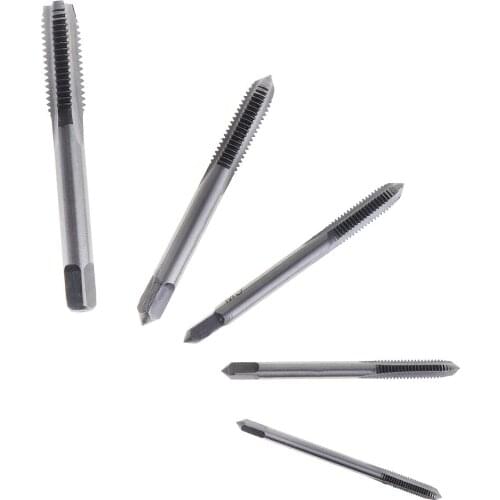 Newest 5PCS/Set HSS Hand Tap M3 M4 M5 M6 M8 Tap & Die Machine Spiral Point Straight Fluted Screw Thread Metric Plug Hand Tools