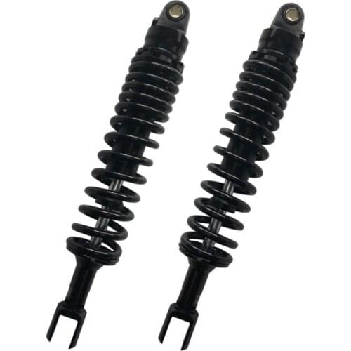 New 1 pair 375MM 380MM type U 8MM motorcycle shock absorber for Honda Yamaha Suzuki Kawasaki dirt bikes gokart ATV black