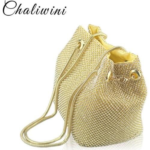 NEW Soft Diamond silver chain Woman Evening bag Women Rhinestone Crystal Day Clutch Lady Wallet Wedding Purse Party Banquet