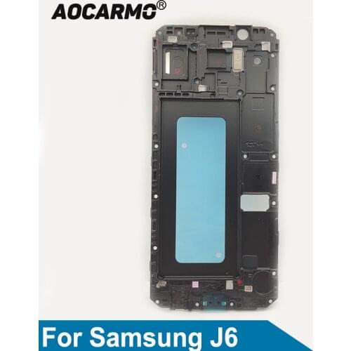 Aocarmo Front LCD Screen Frame Faceplate For Samsung Galaxy J6 2018 J600 J600F