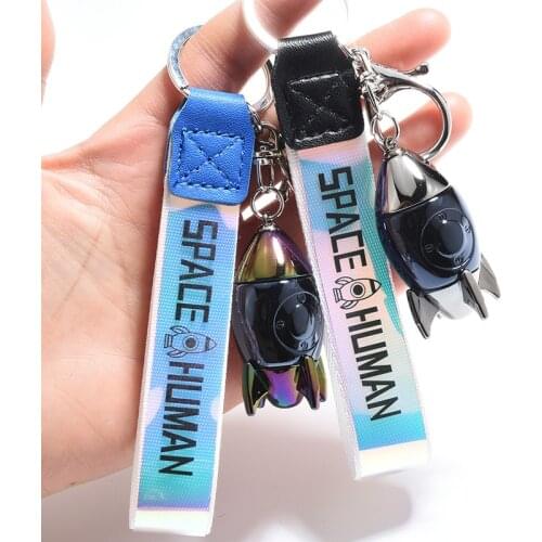 Space Astronaut Rocket Keychain Cute Bag Pendant Universe Keyring Holder Boutique Toy for Men Boyfriends Boy Gifts