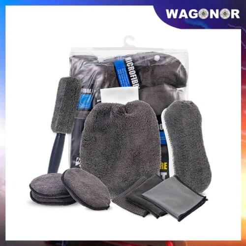 Car Cleaning Kit Car Wash Supplies Microfiber Towel Detailing Car Wheel Brush Waxing Sponge Combination Car Cleaning Tools