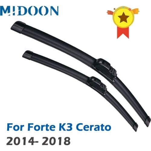 MIDOON Wiper Front Wiper Blades For Kia Forte K3 Cerato 2014 2015 2016 2017 2018 Windshield Windscreen Front Window 26"+14"