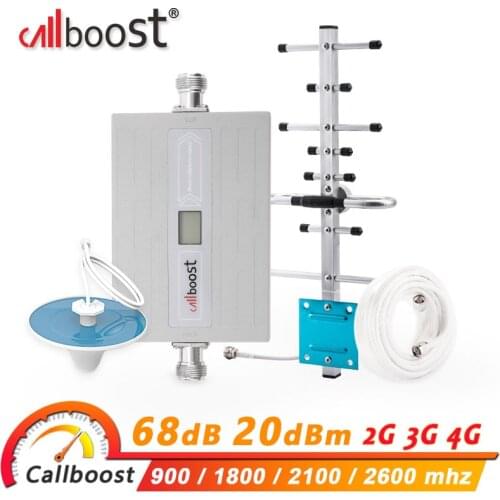 Callboost gsm cellular amplifier 2g 3g 4g repeater gsm 900 1800 2100 signal amplifier 4g LTE 2600 cellular mobile signal booster