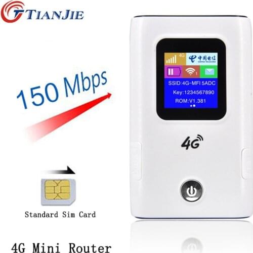 4G LTE Wifi Router 3G 4G Wi-fi Hotspot Cat 4 150Mbps FDD TDD Wireless Broadband Unlocked Car Mobile Mifi With Sim Card Slot