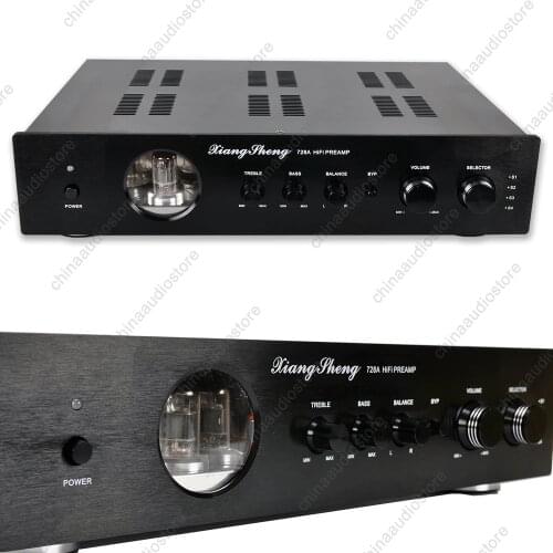 XiangSheng 728A Tube Preamp Hi-Fi Pre-amplifier 12AT7 ECC81 12AU7 ECC82 Tube Stereo Pre-Amplifier Sound Equalizer 115V 230V