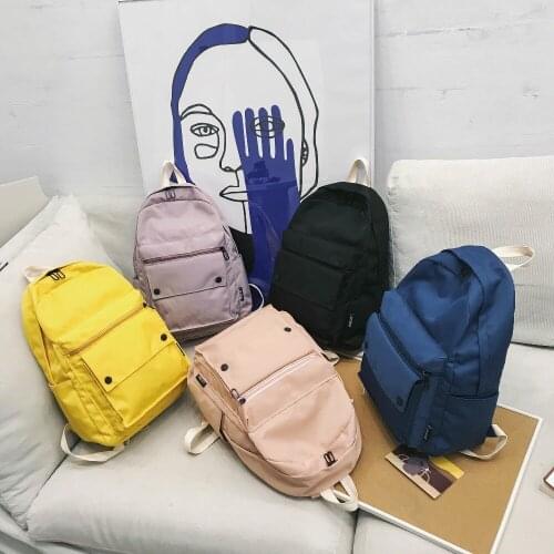 Japanese version of antique Softback Shoulder Simple Neutral Leisure Fashion waterproof Unisex Below 20 Litres school backpack
