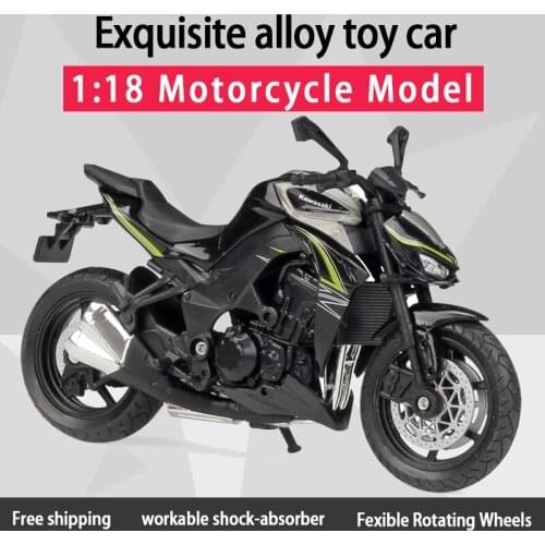 1:18 Kawwasaki Z1000 Alloy Diecast Motorcycle Model Workable Shork-Absorber Toy For Children Toy Collection Xmas Birthday Gift