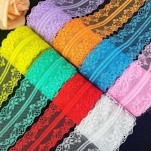 10 Yards 38mm Lace Ribbon Embroidered Net Lace Trim For Wedding Party Christmas Curtain Decorations DIY Hair Bows Sewing Fabric