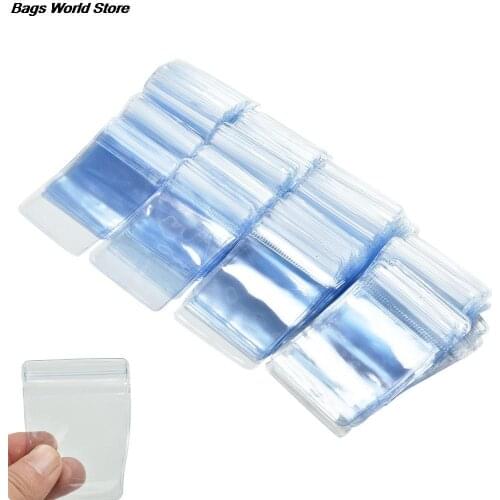100Pcs/lot Clear PVC Plastic Coin Bag Case Wallets Storage Envelopes Seal Plastic Storage Bags gift package Wholesale