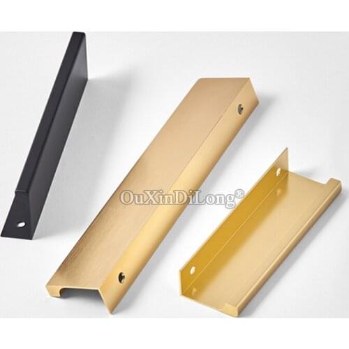 Brand New 2PCS European Invisible Kitchen Cabinet Door Handles Cupboard Wardrobe Drawer TV Cabinet Pulls Handles No Drilling