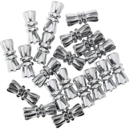 20pcs 1.1x4.5cm Dull Silver Screw Clasp Copper Barrel Screw Clasps For Bracelet Necklace Jewelry Making Findings Hole 1mm