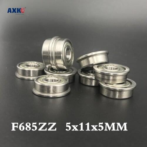 2021 AXK Special Offer New Steel Rodamientos Ball Bearing F685zz Abec-1 (10pcs) 5x11x5mm Flanged Bearings