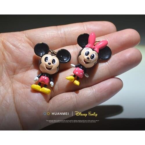 24PCS 4cm Exquisite craftsmanship Disney big eye Minnie Mickey mouse Donald Duck Pendant model cute doll cartoon collection