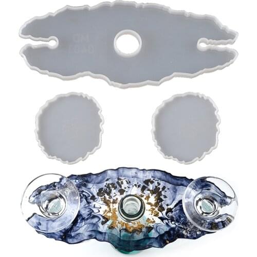 3pcs/set Irregular Red Wine Rack Silicone Mold Set Cup Pad DIY Crystal Mold For Uv resin Home Decoratin Art resin mould