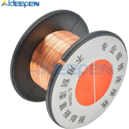 5Pcs 0.1mm Copper Solder Soldering Welding Wire PPA Enamelled Reel Wire Mobile Phone Computer PCB Welding Repair Tool