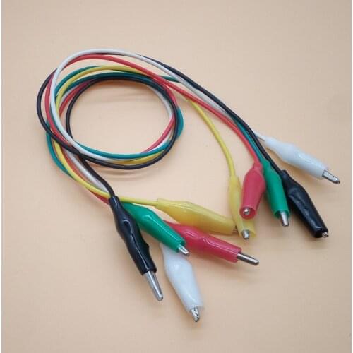 5pcs Alligator Clips Electrical DIY Test Leads Alligator Double-ended Crocodile Clips Roach Clip Jumper Wire Battery