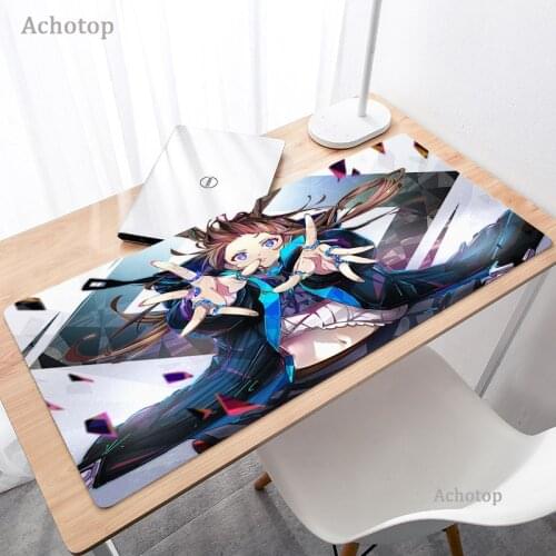 Anime Arknights Game Large Pad Mouse Mat 4mm HD Print Computer Gamer Locking Edge Mousepad Keyboard Mice Mats Pad 40x90 for LOL