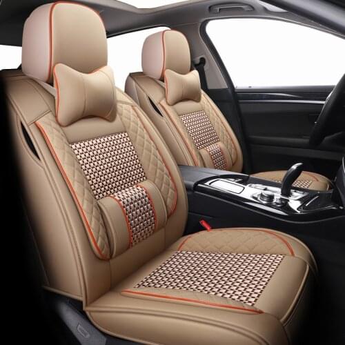 New Leather&ice silk car seat covers For kia all models kia rio 3 ceed sportage niro spectra soul stinger picanto optima Car