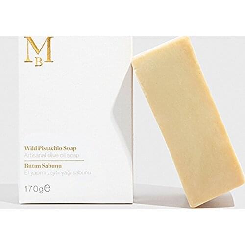 Misbahce Wild Pistachio Soap 170 g, Cleansing For Skin, Body, Bıttım Soap, Authentic, Shine And Strength Hair