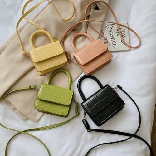 Elegant Women PU Leather Mini Shoulder Handbags Casual Pure Color Flap Messenger Crossbody Bags