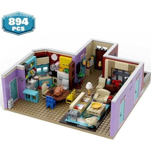 Figures Friends Central Perk MOC TV Show Monicas Apartment Architecture Building Blocks Bricks Friends for Girl Toys for Kids