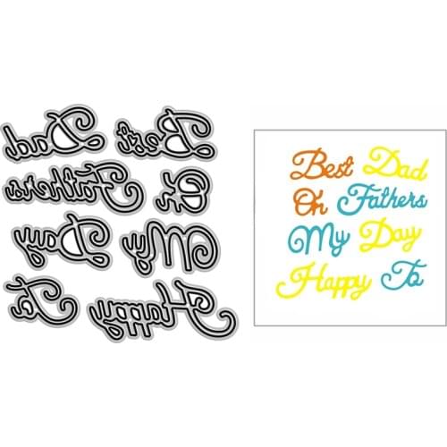 New To My Best Dad Craft Embossing Mold 2021 Metal Cutting Dies for DIY Decorative Scrapbooking Album and Card Making No Stamps