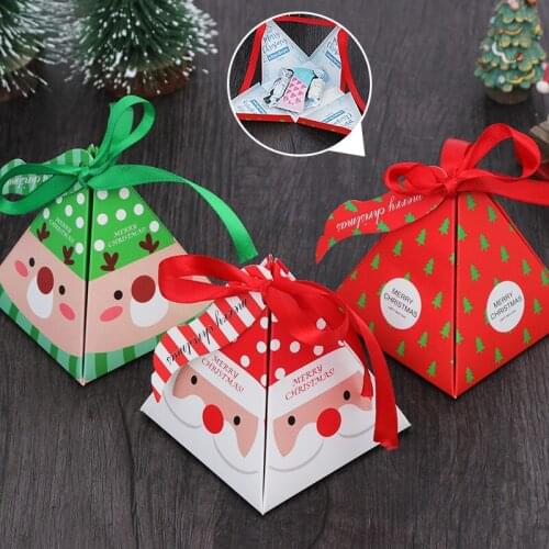 Candy Wrapping Paper Box Charming Small Christmas Cake Box For Present Korean Creative Christmas Pretty Candy Boxes Party Tools