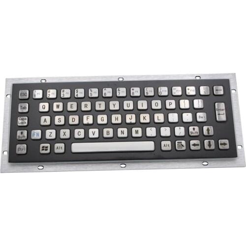 IP65 White button Black Panel Kiosk Compact Metal Computer Industrial Keyboard with USB PS2 interface
