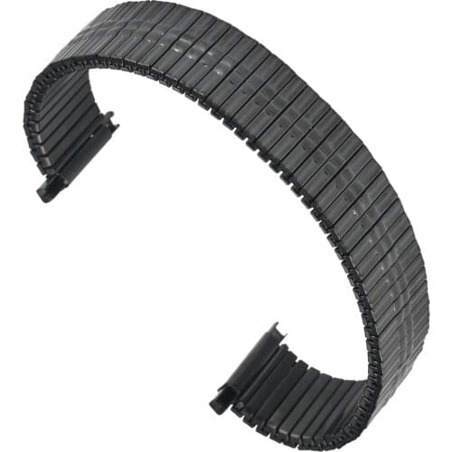 Classic Black Stainless Steel Watch Strap Useful Metal Replacement Strap for Smart watch Beautiful NO Buckle Elastic Watchband