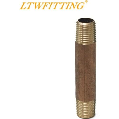 LTWFITTING Brass Pipe 2" Long Nipple Fitting 1/8 Male NPT Air Water