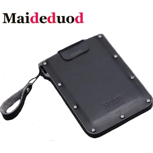 Maideduod Genuine Leather Credit Card Holder Pulled Men Women Business ID Card Holder Unisex Slim Women Wallets Mini Card Cases