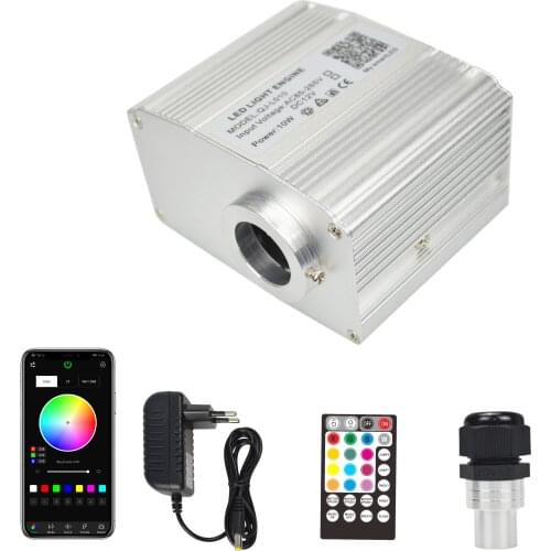 10W Twinkle Fiber Optic Starry Ceiling lighting kits Bluetooth APP Smart Music Control for Car roof star kid Room Ceiling Light