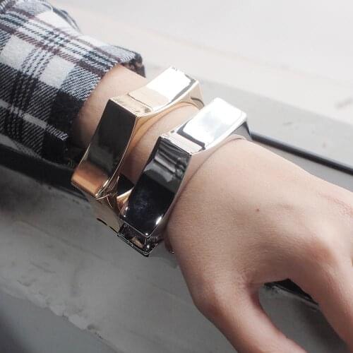 Metal Geometry Bracelets For Women Accessories Fashion Irregular Alloy Statement Cuff Bangles Jewelry Wholesale 2020 UKMOC