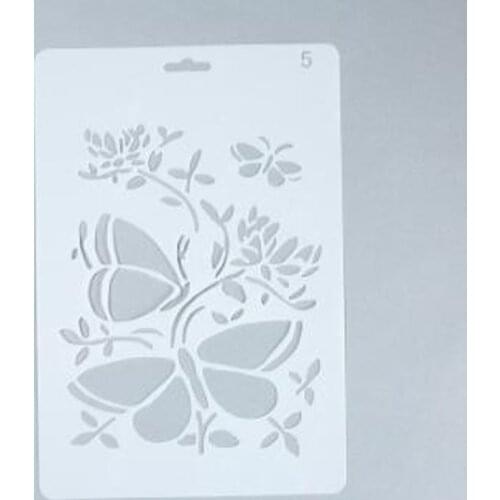 Reusable Stencil For Scrapbooking Stamping Embossing Paper Card Drawing Template Stencil Crafts Butterfly Love Flower Stincels