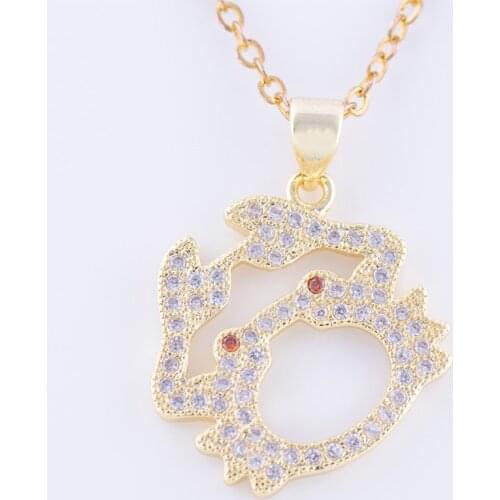 Hot Trendy Jewelry Zircon Cancer Charms Necklace For Women Men Accessories Copper Chains Constellation Pendants Bijoux Chokers