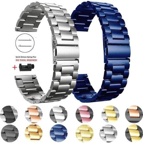 Stainless steel Strap For HUAWEI WATCH GT 2 46mm 42mm/GT Active Band Bracelet for HONOR Magic 20mm 22mm Metal Wrist Watchbands
