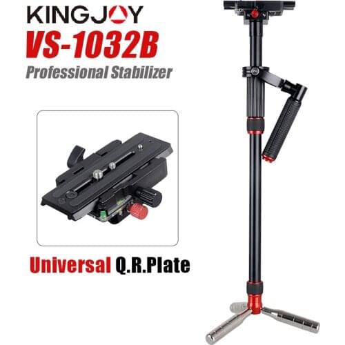 KONGJOY VS1032B 110cm Aluminum Alloy Handheld Video Stabilizer For Steadycam Steadicam For Canon Nikon Sony DSLR Camera