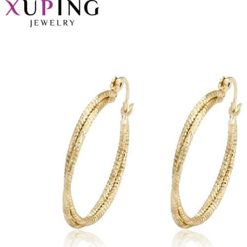 Xuping Luxury Jewelry Light Yellow Gold Color Plated Earring for Women Girls New Design Romantic Gifts 93588