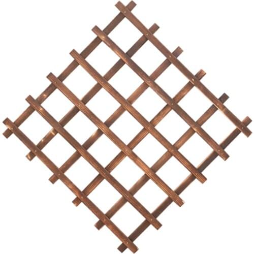 Grid Indoor And Outdoor Plants Square Wall-mounted Flower Stands Antiseptic Wood Fence Succulent Plant Pergola Garden Decoration