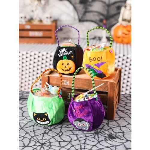 Halloween hand Candy Bag children pumpkin gift bag kindergarten chocolate candy basket setting props