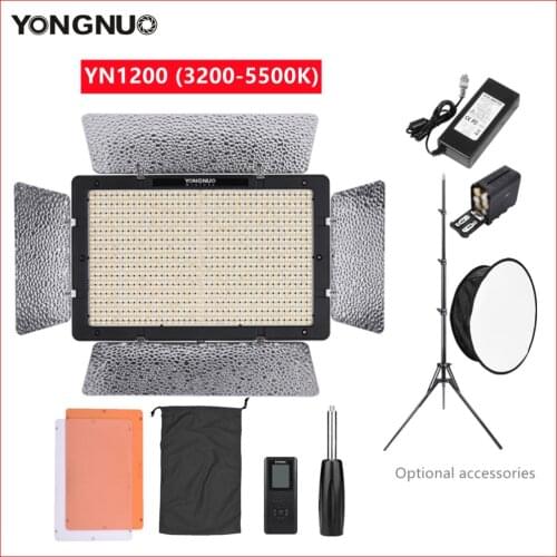 YONGNUO YN1200 Handheld LED Panel Video Light 3200-5500K Photography Lighting Studio Fill-in Lamp For Vlog TikTok Makeup Youtube