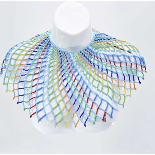 Unique Ethnic Boho Multilayer Bib Resin Bead Chunky Necklaces & Pendants Sets Collier Women Statement Maxi African India Jewelry